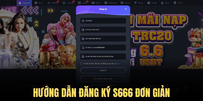 Quy trình thực hiện Hướng dẫn đăng ký s666